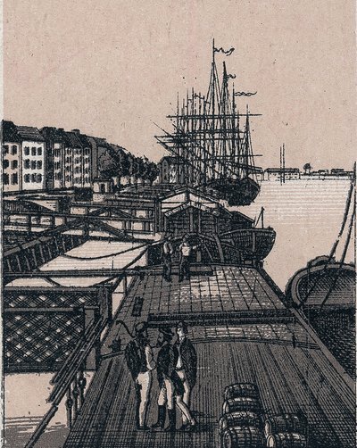 Rotterdam, Holland: View of the Port of Bollwerk. in “The World Illustrates 168 Views” Undated (late 19th century) by Unknown artist