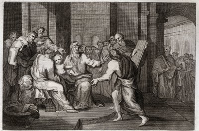 Royaumont Bible, New Testament: Circumcision of Jesus Christ. Illustration from 1811. by Unknown artist