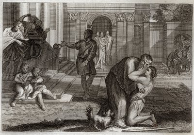 Royaumont Bible, New Testament: Parable of the Prodigal Son by Unknown artist