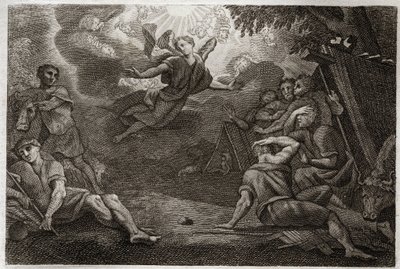 Royaumont Bible, New Testament: Shepherds at the Manger by Unknown artist