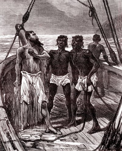 Rubber Transport on the Maroni River, Guyana by Unknown artist