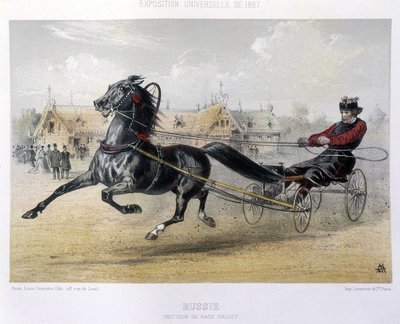 Russia: Orloff breed trotter - in The Centaur 1867 by Unknown artist