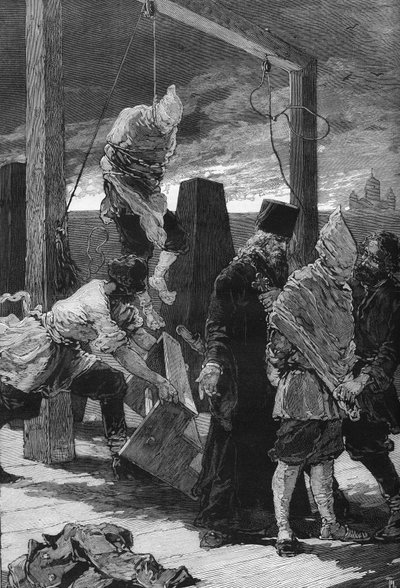 Russia, St. Petersburg: execution of the two nihilists Kviatkovsky and Presniakoff on 16/11/1880 in the Saint John raveline of the Fortress of Saints Peter and Paul. They were the perpetrators of the attack on the Winter Palace in 1879 by Unknown artist