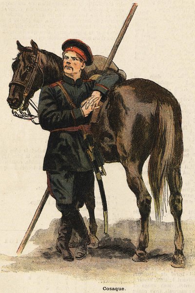 Russian Cossack Costume (19th Century Engraving, Bianchetti Collection) by Unknown artist