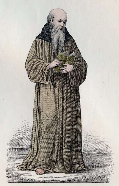 Portrait of Saint Bonaventure - Engraving of the 19th century by Unknown artist
