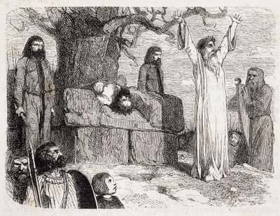 Human sacrifice by druids - in 