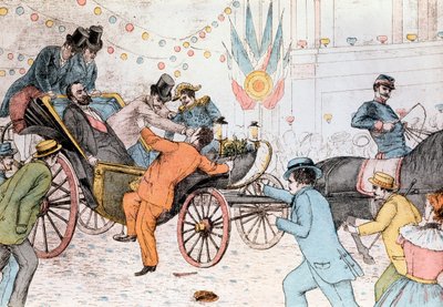 Sadi Carnot murdered by Sante Jeronimo Caserio, an Italian anarchist, 25th June 1894 (engraving) by Unknown artist