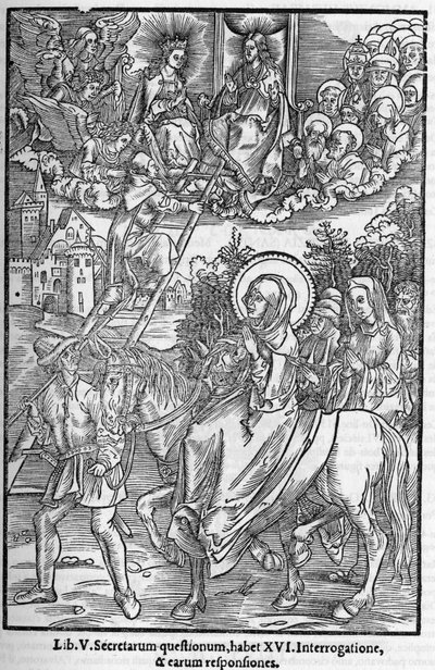 Saint Brigitte de Suede (Santa Brigitta di Svezia) (Brigida, Bridget, Brigite) (1303-1373). Widow, founder of the Order of the Holy Savior. Engraving in 