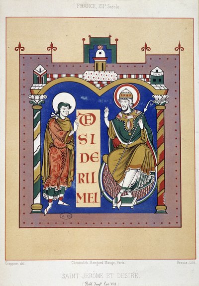 Saint Jerome and Saint Desire - based on a 12th century French document by Unknown artist