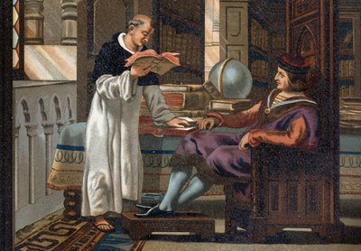 Saint Louis (1214-1270), King of France, and his councillor Saint Vincent de Beauvais (ca. 1190-1264), after 