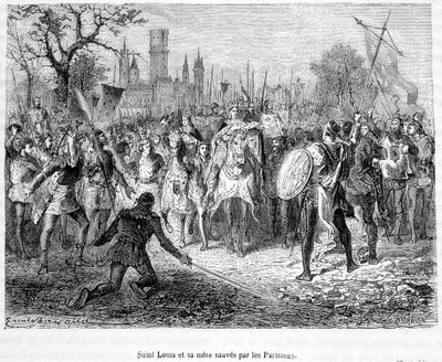 Saint Louis and his mother saved by Parisians - in 