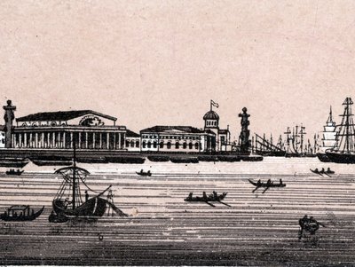 Saint Petersburg, Russia: view of the Neva River and Exchange by Unknown artist