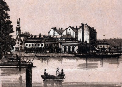 Salzkammergut Region, Austria: View of the Casino in Gmunden. in “The World Illustrates 168 Views” Undated (late 19th century) by Unknown artist