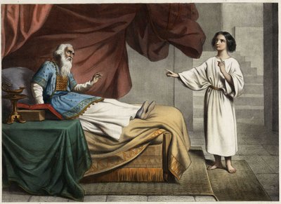 Samuel hears the voice of the Lord calling him in the night by Unknown artist