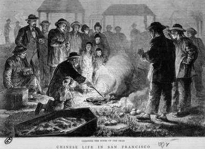 San Francisco Chinese reviving the bones of the dead by Unknown artist