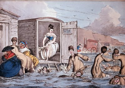 Sea baths in Brighton - 19th century, B.N. by Unknown artist