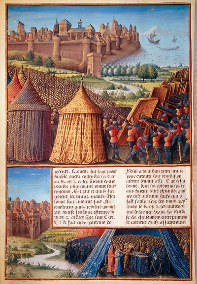 Second Crusade: View of the Siege of Ascalon in 1153 by Baldwin III by Unknown artist