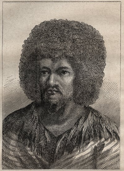 Second voyage by Captain James Cook: portrait of O-Too, King of Tahiti - illustration taken from “The Great Mariners of the 18th century” by Unknown artist