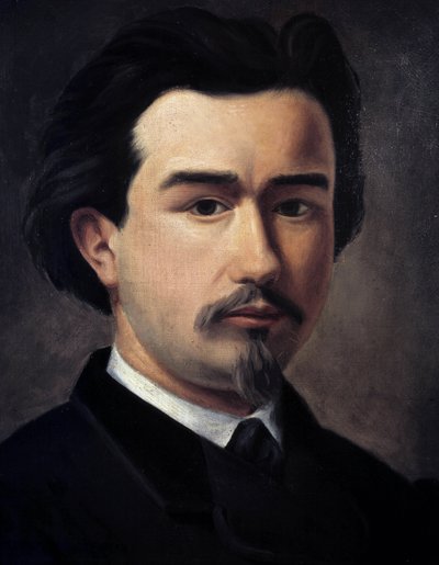Self-portrait of Clément Ader (1841-1925), French engineer and inventor, 
