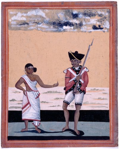 Sepoy of Madras Native Infantry and his wife by Unknown artist