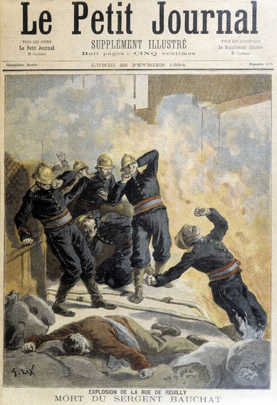 Sergeant Bauchat died during firefighters after the explosion of rue de Reuilly. Illustration of the 