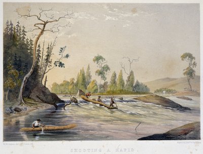 Settlers Fishing in a Rapid - in 