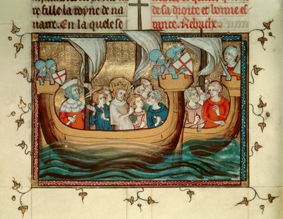 Seventh Crusade: King Louis IX of France Arrives in Nicosia, Cyprus (c.1245) by Unknown artist