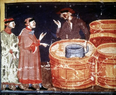 Shop of Artisan from a Miniature Manuscript of the 14th century by Unknown artist