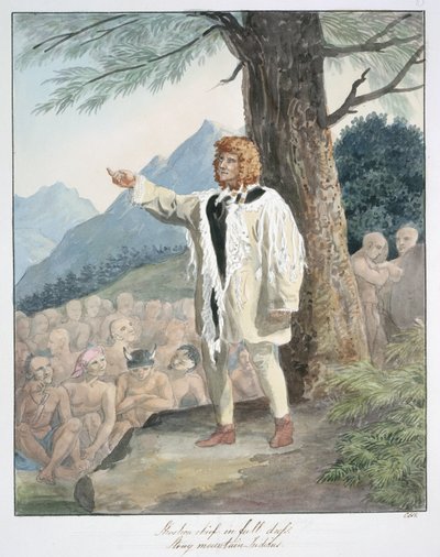 Shoshone Chief in Full Dress, Stony Mountain Indian by Unknown artist