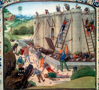 Siege of Brest (1386 AD). Miniature in 