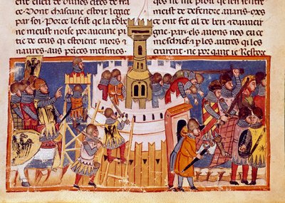 Siege of a fortified town from 