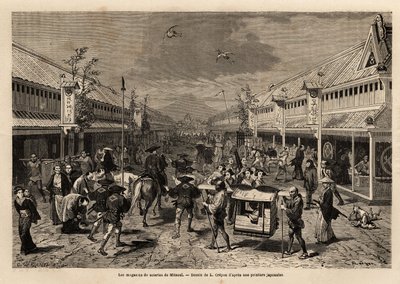 Silk Shops in Mitsoui, Yedo by Unknown artist