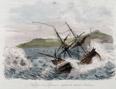 Sinking of the Ship of Jean-Francois Galaup, Count of La Perouse by Unknown artist