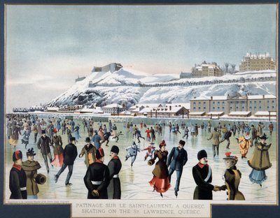 Skating on the Saint Laurent, Quebec by Unknown artist