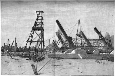 State of the construction site of the Eiffel Tower in 1887 by Unknown artist
