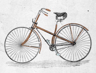 Straight body bicycle model. by Unknown artist