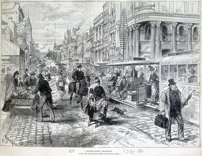 Street scenes, Collins Street in Melbourne in 1889 by Unknown artist