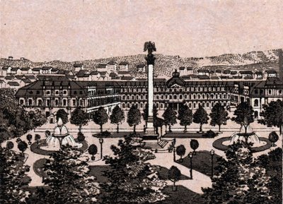 Stuttgart, Germany: view of the New Castle in 