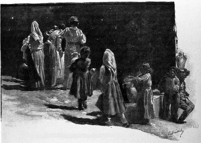 Superstition: The Contemplation of Stars by the Inhabitants of the Villages of Sicily. Engraving of the 19th Century by Unknown artist