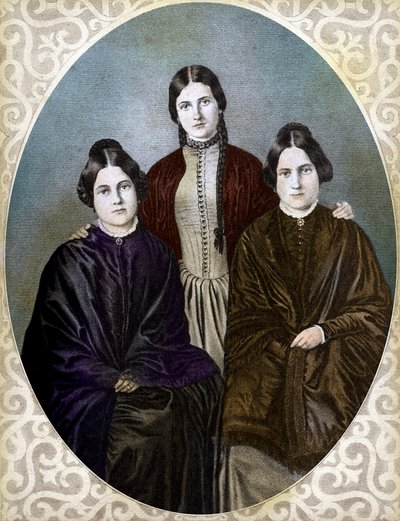 The Fox Sisters Margaretta, Kate and Leah, Pioneer Spiritualists by Unknown artist