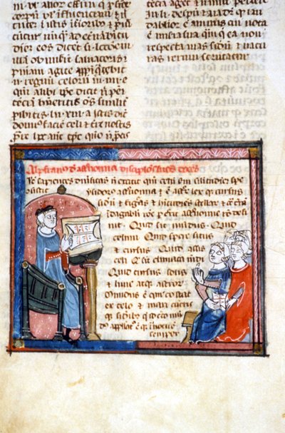 Teacher astronomer - Illuminure of the Middle Ages by Unknown artist