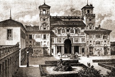 Terrace and Facade of Villa Medicis by Unknown artist