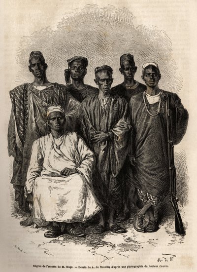 The African escort of Mage by Unknown artist