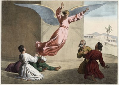 The Archangel Raphael leaving the Tobie Family by Unknown artist