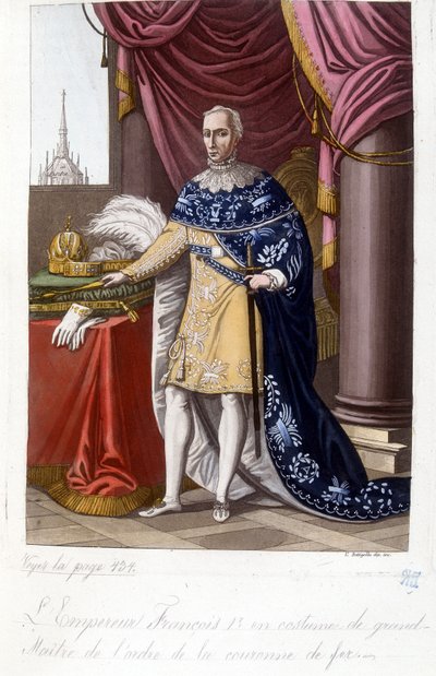 The Austrian Emperor Francois 1st (1768-1835) in the costume of Grand Master of the Order of the Iron Crown by Unknown artist