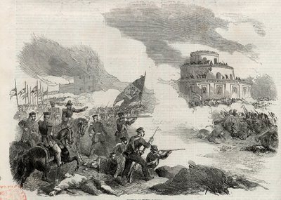 The Battle of Monte Caseros in April 1852 - Revolt of Justo Jose de Urquiza (1801-70) Against the Argentinian Dictator Juan Manuel de Rosas (1793-1877) by Unknown artist