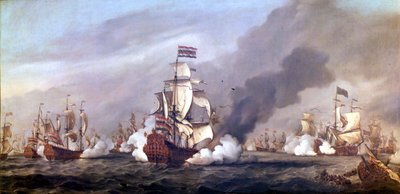 The Battle of the Four Days from 11 to 14 June 1666 during the Second Anglo-Dutch War. by Unknown artist