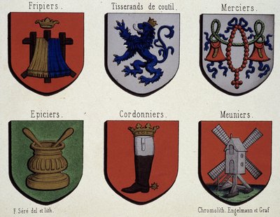 The Coats of Arms of Ghent: Friebriers, Cusserands, Merciers, Grocer, Shoemakers, Meuniers by Unknown artist