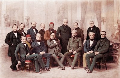 The Congress of Paris was a peace conference held in Paris, France, in 1856, between representatives of the great powers in Europe to make peace after the almost three year long Crimean War by Unknown artist
