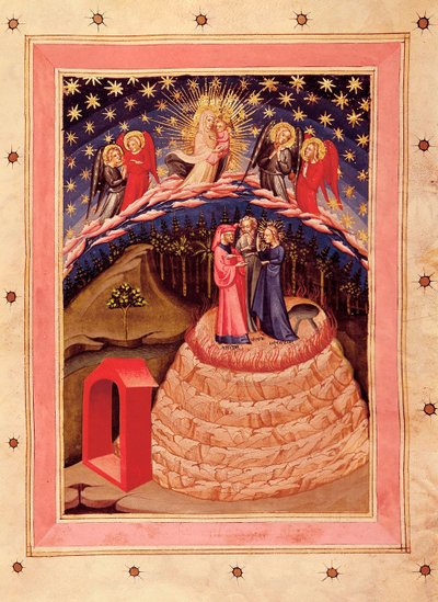 The Divine Comedy of Dante Alighieri: representation of Glory, from a 14th century manuscript (miniature) by Unknown artist